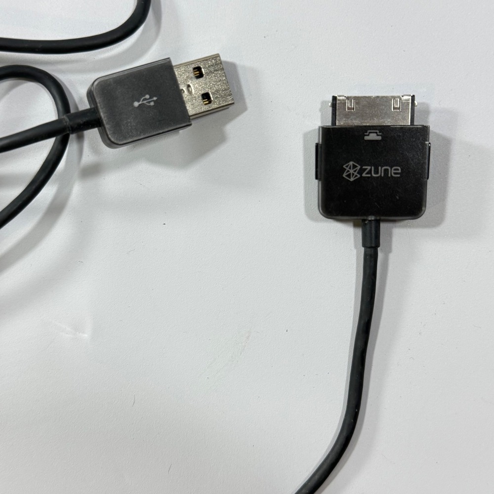 VTG Microsoft Zune USB Sync Charge Cable Retro MP3 Player Accessory Y2K Tech